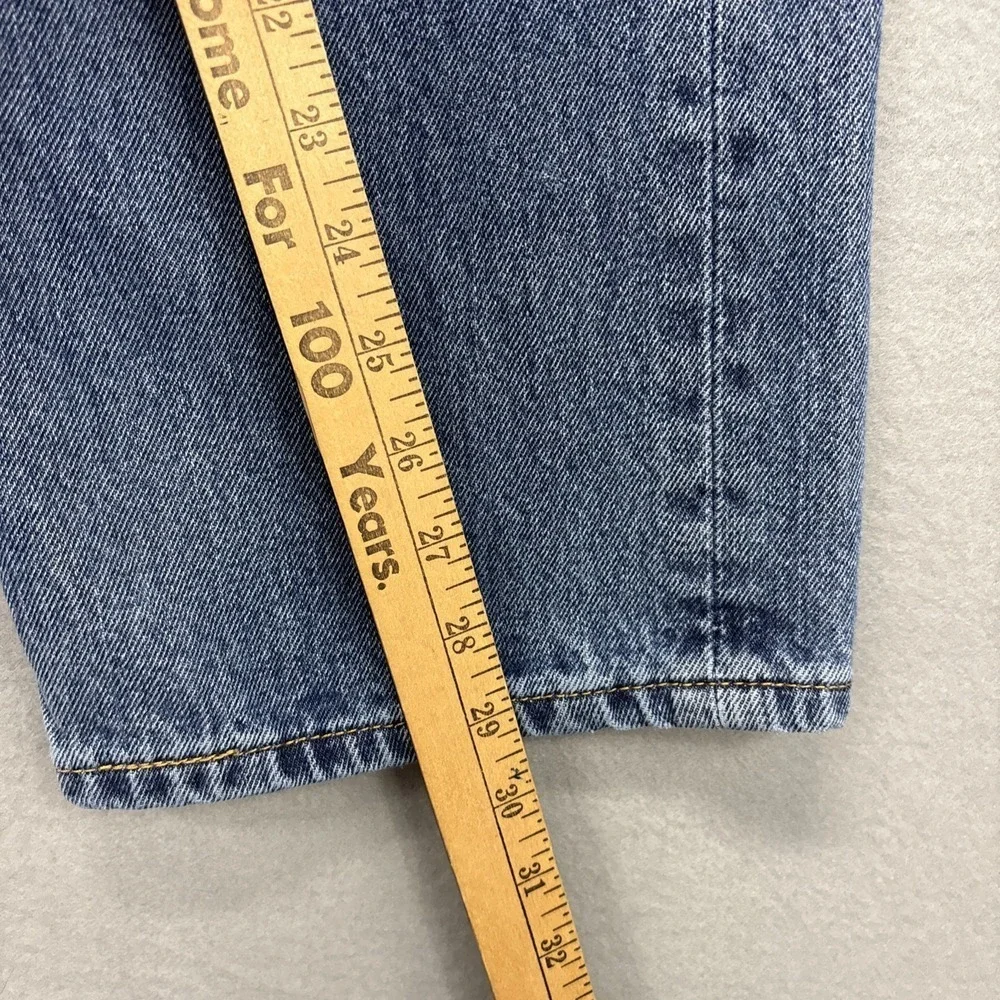 Levi's 505 jeans mens 38x29 (TAG-38x30) blue denim Workwear Straight Faded Biker